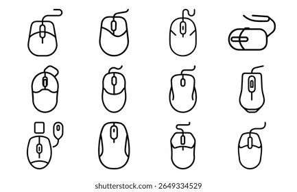 Collection of 12 Minimal Technology Line Icons Featuring Gadgets, Electronics, Devices, Computers, Smartphones, Wearables, and Digital Accessories for Modern Tech Design