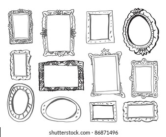 Collection 12 Picture Frames Any Pictures Stock Vector (Royalty Free ...