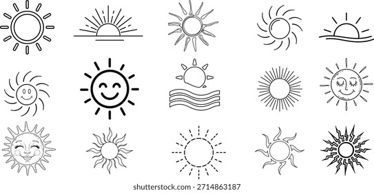Una colección de 12 símbolos y logotipos únicos dibujados a mano