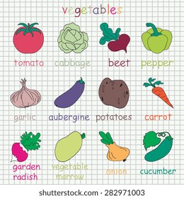 Collection of 12 Vegetables icons
