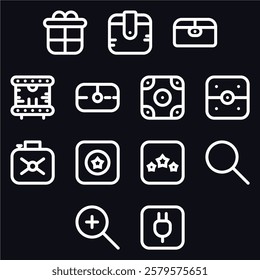 A collection of 13essential, no-frills icons designed for clarity and versatility. Perfect for apps, websites, dashboards, or presentations, these crisp line icons blend seamlessly into modern designs