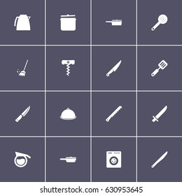 collection of 16 kitchen icons