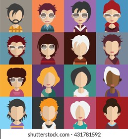 Collection of 16 Man and woman Characters Set 15