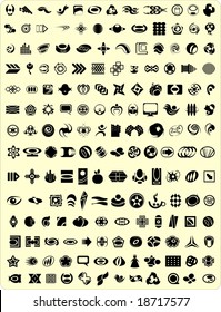 Collection of 168 logos vector illustration