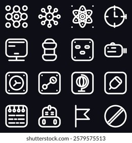 A collection of 16essential, no-frills icons designed for clarity and versatility. Perfect for apps, websites, dashboards, or presentations, these crisp line icons blend seamlessly into modern designs