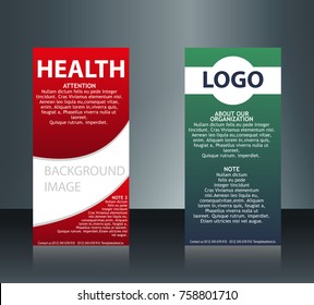 collection of 2 abstract medical business cards or visiting cards on different topic, arrange in horizontal. EPS 10.