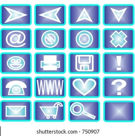 Collection of 20 different useful icons (winter theme)