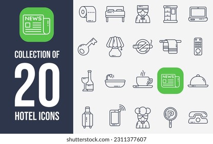 Collection of 20 Hotel Icons