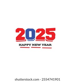 Collection of 2025 numbers design template. 2025 New Year logo text design. Christmas and business 2025 Happy New Year.