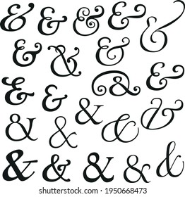 Monogram Alphabet Uppercase Lowercase Letters Copperplate Stock Vector ...