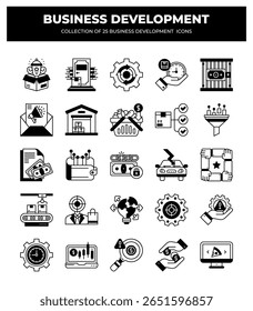 Collection of 25 Business Development Icons. Boost Your Business Growth