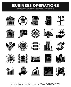 Collection of 25 Business Operations Icons. Streamline Your Workflow