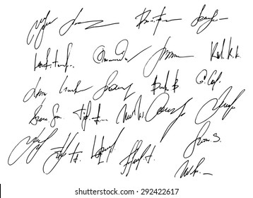 Collection of 25 business signatures