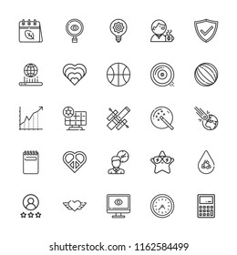 Collection 25 Concept Outline Icons Include Stock Vector (Royalty Free ...