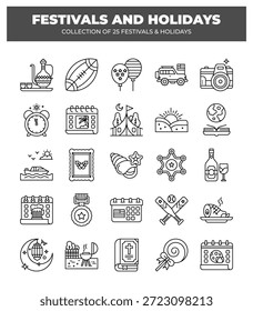 Colección de 25 festivales y Días festivos. Una guía visual de las celebraciones globales