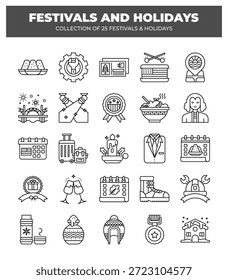 Colección de 25 festivales y Días festivos. Una guía visual de las celebraciones culturales