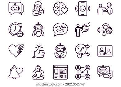 Collection of 25 flat design icons featuring people activities and symbols in monochrome vector style