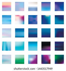 A collection of 25 soft gradient backgrounds.The evening sky, the dawn and other abstract shades
