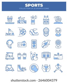 Collection of 25 Sport Icons.  Perfect for Web and App Design
