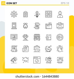 Collection of 25 Universal Line Icons. Icon Set for Web and Mobile. 