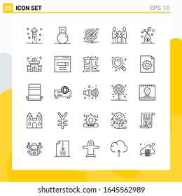 Collection of 25 Universal Line Icons. Icon Set for Web and Mobile. 