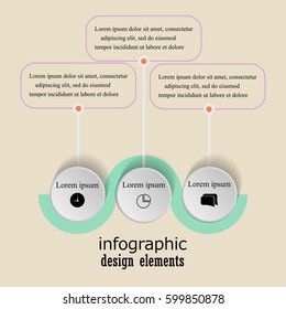 Collection of 3 blue template/graphic or website layout. Vector Background. For your idea and presentation.