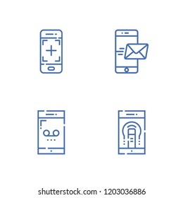 Collection of 4 cell outline icons include icons such as