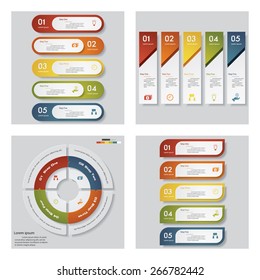 Collection of 4 design template/graphic or website layout. Vector Background. For your idea and presentation.