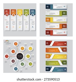 Collection of 4 design template/graphic or website layout. Vector Background. For your idea and presentation.