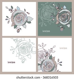 Collection of 4 greeting cards.