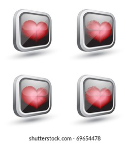 Collection of 4 hearts