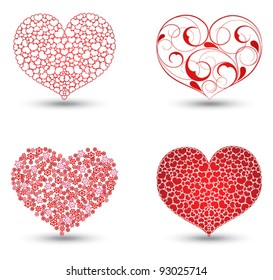 Collection of 4 hearts