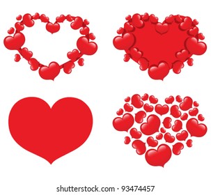 Collection of 4 hearts