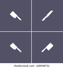 collection of 4 knife icons