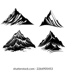 Collection of 4 Lion Head Logo design Vector art