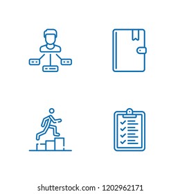 Collection of 4 list outline icons include icons such as list, address book, tasks
