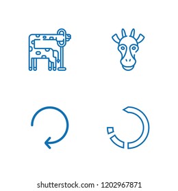 Collection of 4 minimalism outline icons include icons such as reload