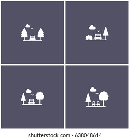 collection of 4 park icon