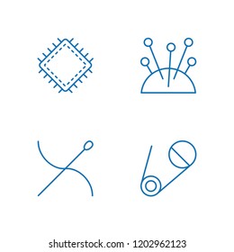 Collection of 4 patch outline icons include icons such as patch, needle, needles