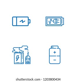 Collection of 4 recharge outline icons include icons such as