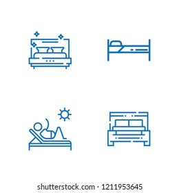 Collection of 4 rest outline icons include icons such as deck chair