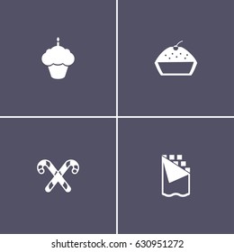 collection of 4 sweet icons