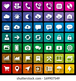 Collection of 49 flat icons - 2
