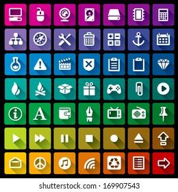 Collection of 49 flat icons - 3