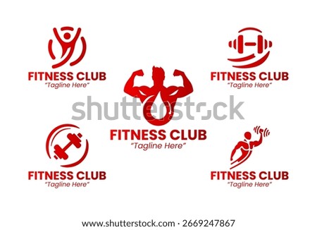 Collection of 5 club logos designed for gyms, health organizations, and athletic training communities. Ideal for branding and visual identity.