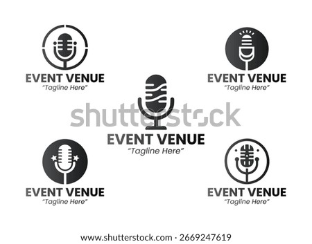 Collection of 5 venue logos created with creative and professional design. Ideal for event center, wedding venue, seminar hall, and modern corporate identity.