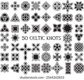 Collection of 50 Celtic Knots in Vector Editable Format