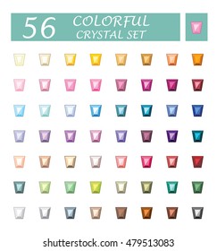 Collection of 56 crystals