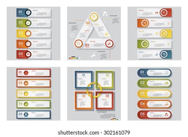 Collection 6 Design Templategraphic Website Layout Stock Vector ...