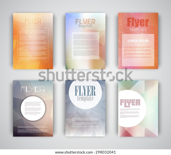 collection 6 flyer flier templates geometric stock vector a flyer or flier